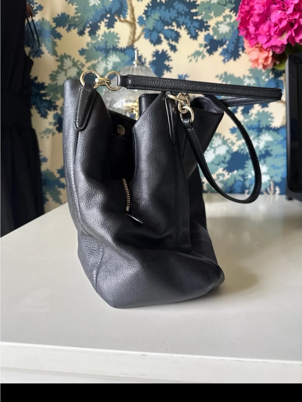 Coach Black Leather Phoebe Madison Shoulder Bag F35723 No.H1657 - Picture 5 of 12